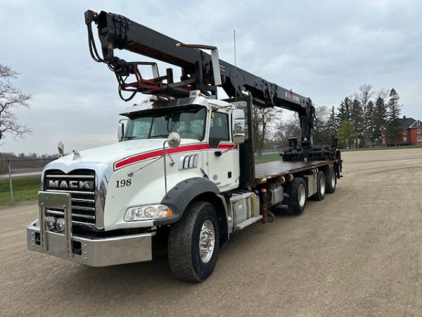 2016 Mack 800 TANDEM AXLE TRUCK W/ LIFT STEERING AXLE, DRYWALL CRANE at Sunrise Equipment – Image 1